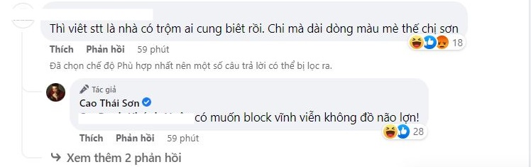 Netizen thắc mắc thông báo bị trộm quá dài dòng, Cao Thái Sơn: 'Có muốn bị block vĩnh viễn không đồ não lợn' - ảnh 3