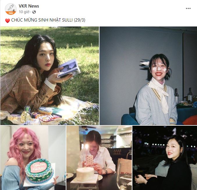 Bên cạnh đó, rất nhiều người hâm mộ và các page K-Pop đều đăng ảnh chúc mừng sinh nhật nữ nghệ sĩ quá cố (Ảnh: VKR News)