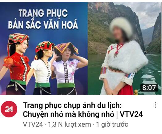 Thùy Tiên xuất hiện trong thumbnail của một video trên VTV24.