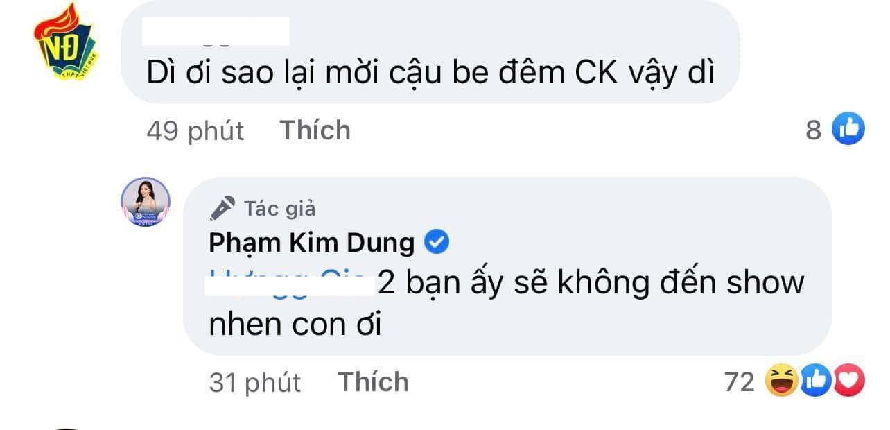 Bà Phạm Kim Dung phủ nhận chuyện mời 'cậu Be' đến chung kết Miss World.