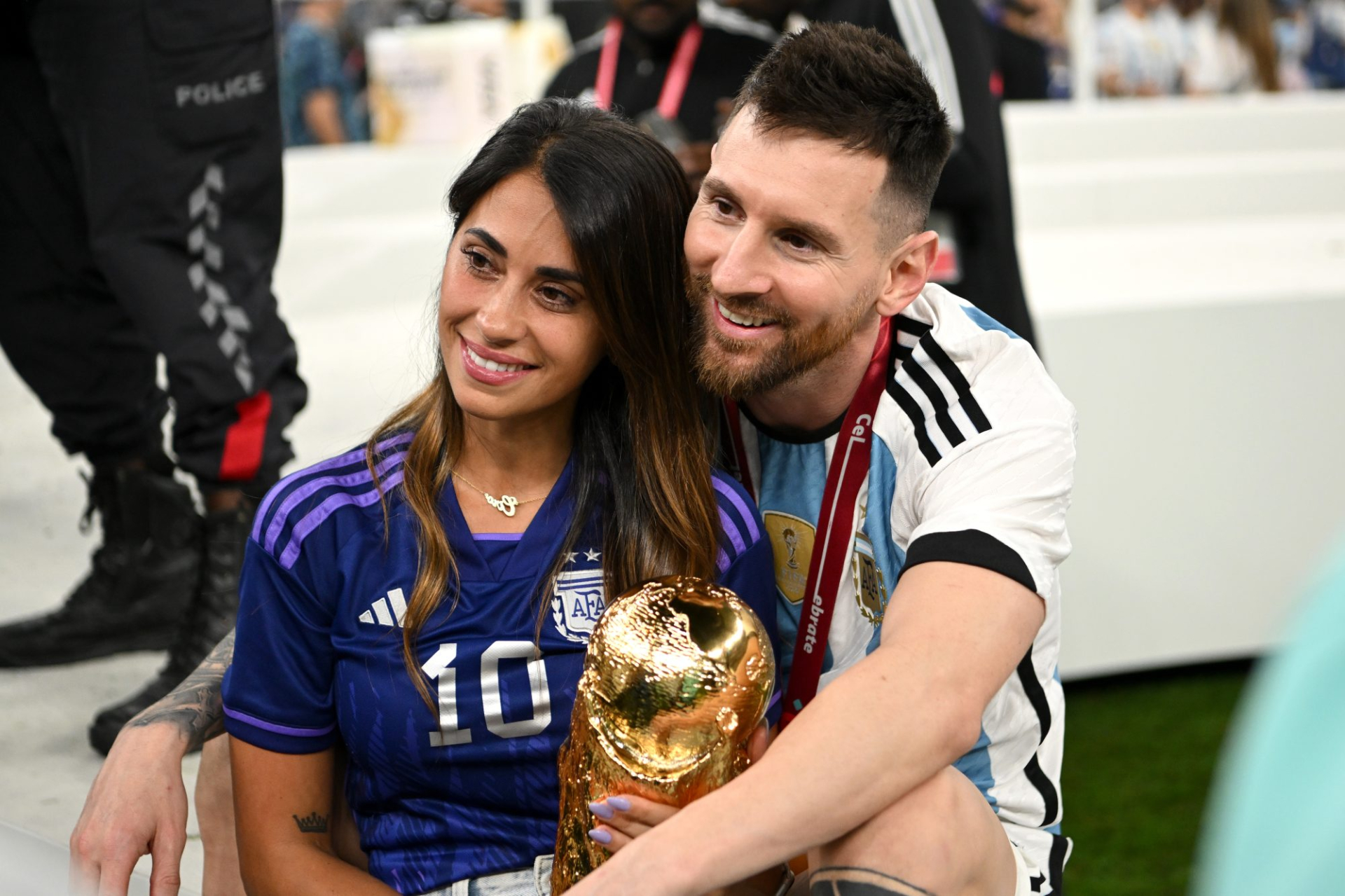 Messi và bà xã của mình.
