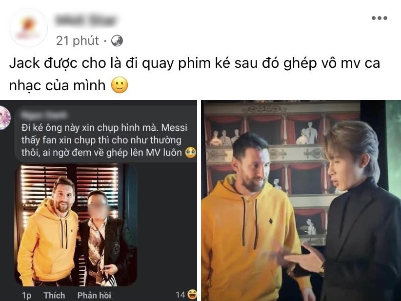 CĐM phản ứng ra sao trước bình luận của netizen cho rằng Jack chỉ “đi ké” gặp Messi rồi đưa vào MV mới? - ảnh 3