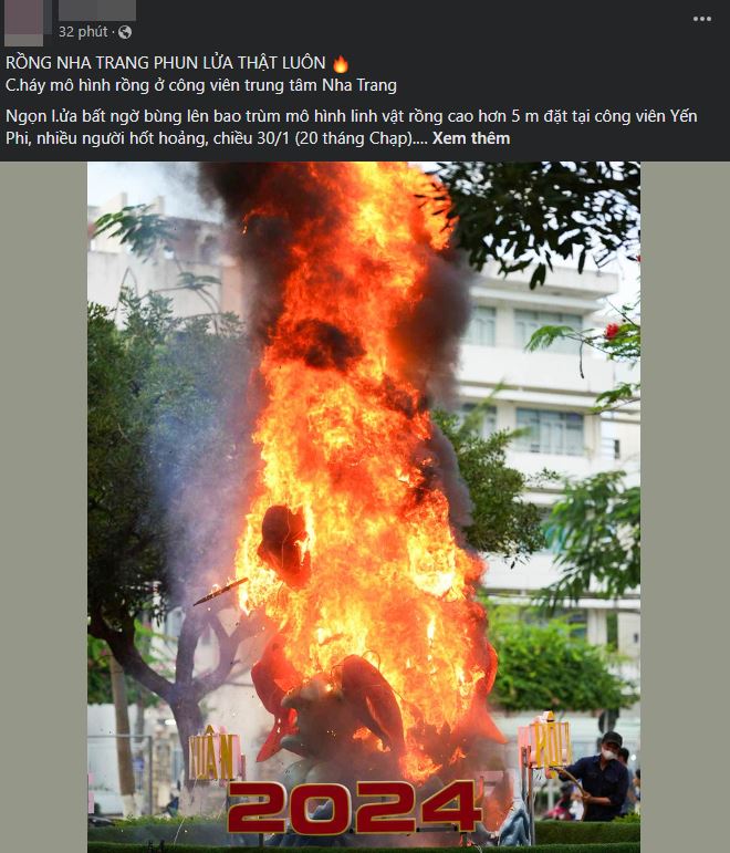 'Con rồng' tại Nha Trang bỗng dưng bốc cháy dữ dội ngay trước thềm tết Nguyên đán - ảnh 1