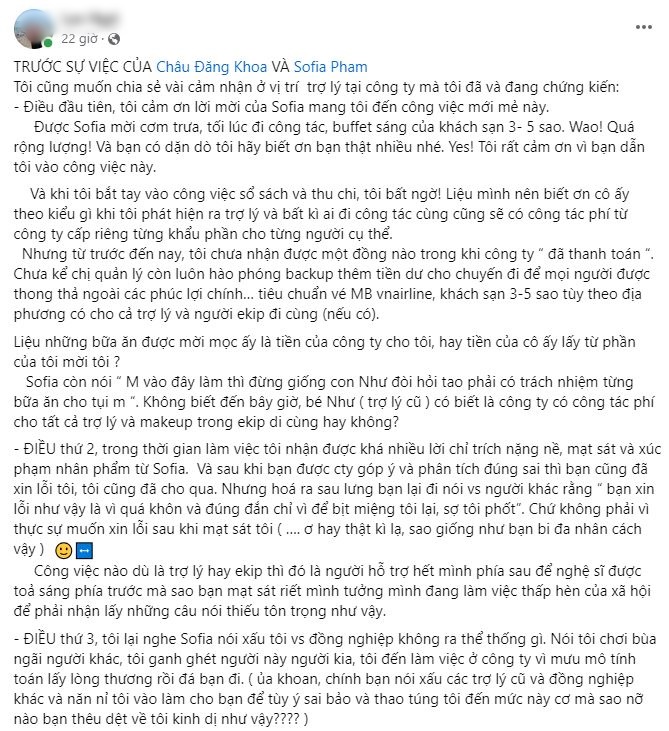 Trợ lý Sofia tung 'tin nhắn kín' hé lộ tính cách thật: Netizen 'nổi da gà', lo nữ ca sĩ có vấn đề tâm lý? - ảnh 3