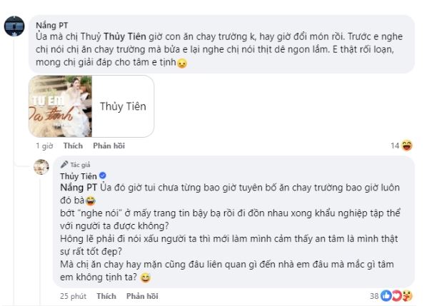 Bị phát hiện ăn chay nhưng khen thịt dê ngon, Thủy Tiên đáp trả: 'Chị ăn chay hay mặn liên quan gì đến em' - ảnh 3