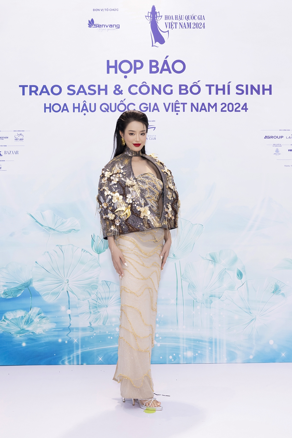 Đoàn Thiên Ân, Lương Linh và dàn hậu khoe sắc trên thảm đỏ trao sash Hoa Hậu Quốc Gia Việt Nam 2024 - ảnh 4