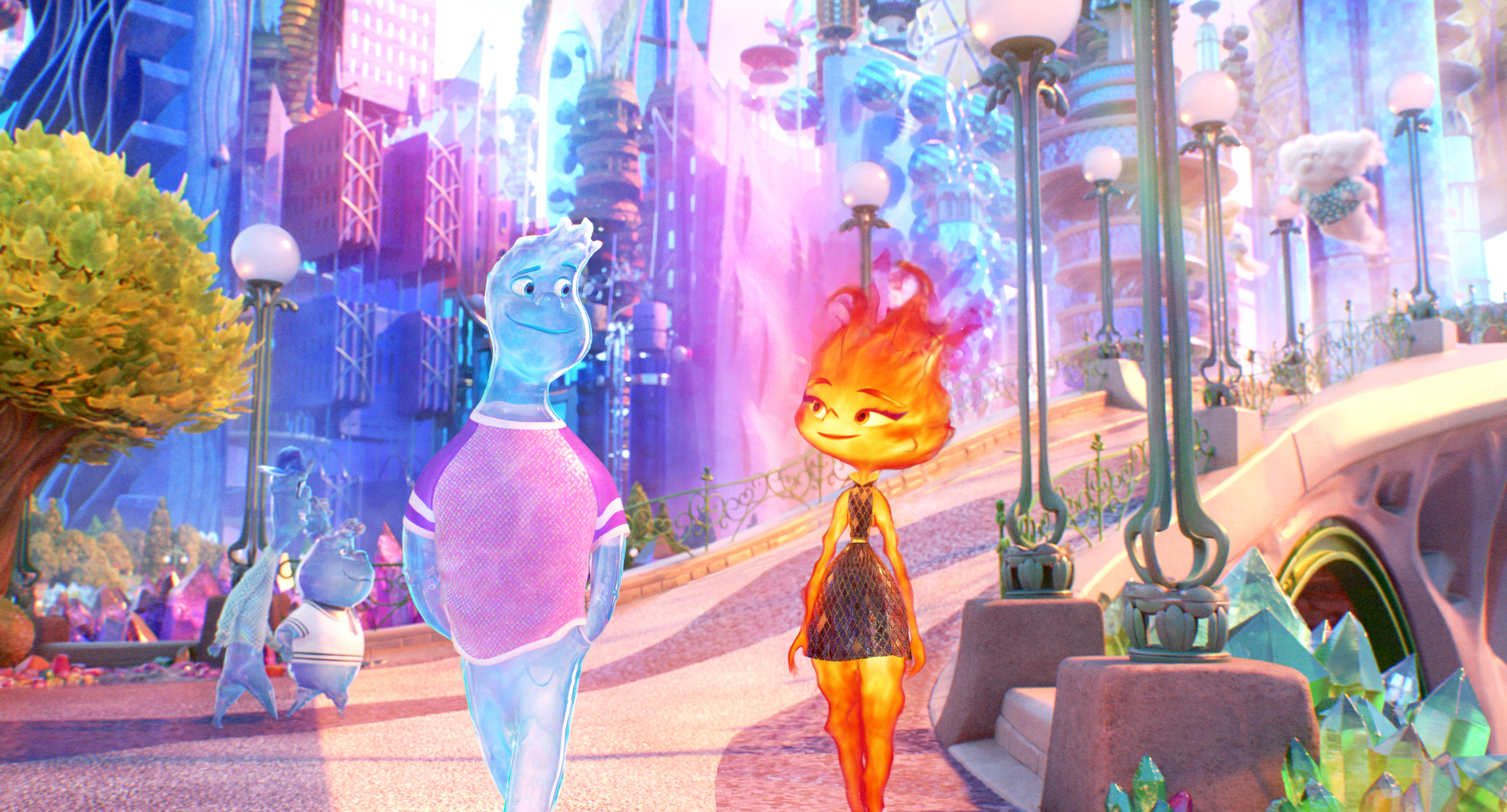 Hành trình của cặp đôi nguyên tố lửa-nước sẽ mang đến trải nghiệm thú vị cho khán giả (Ảnh:Pixar)