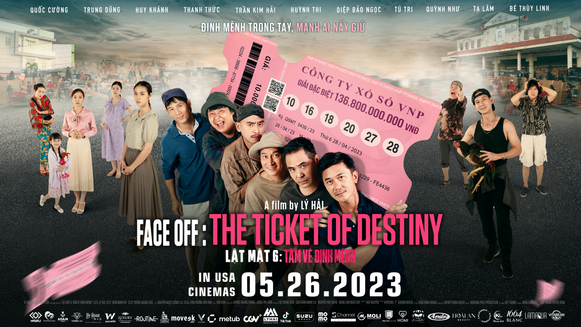 'Bom tấn' phim Việt của đạo diễn Lý Hải sẽ được công chiếu tại 52 cụm rạp, 50 thành phố, 19 tiểu bang tại Mỹ, với tên tiếng Anh 'Face Off: The Ticket Of Destiny',