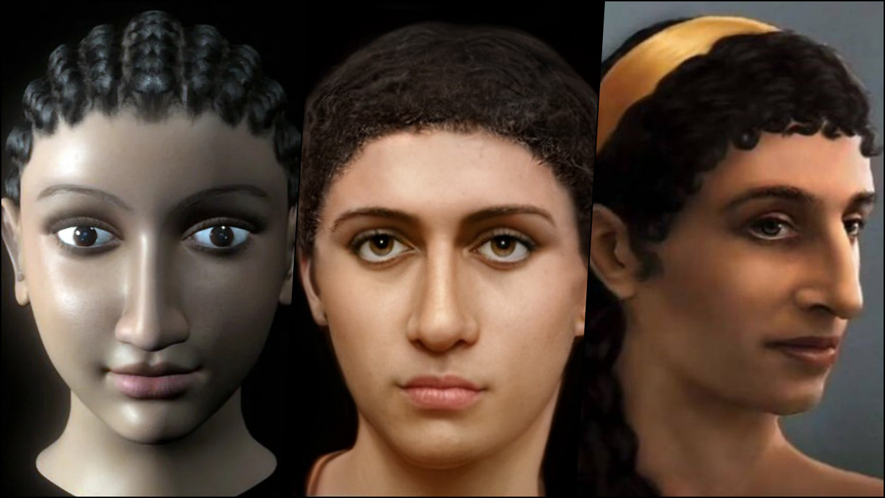 Các hình ảnh tái hiện dung mạo Nữ hoàng Cleopatra. Ảnh: Archaeologist.