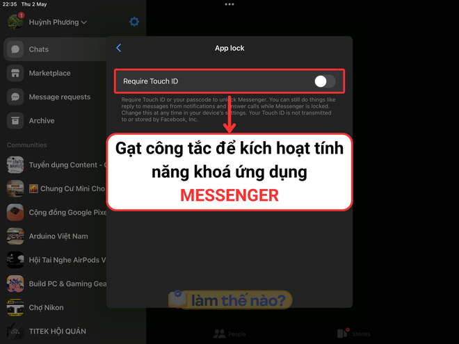 Cách khoá Messenger trên iPhone cực kỳ nhanh gọn, trò chuyện riêng tư không lo bị lộ! - ảnh 5