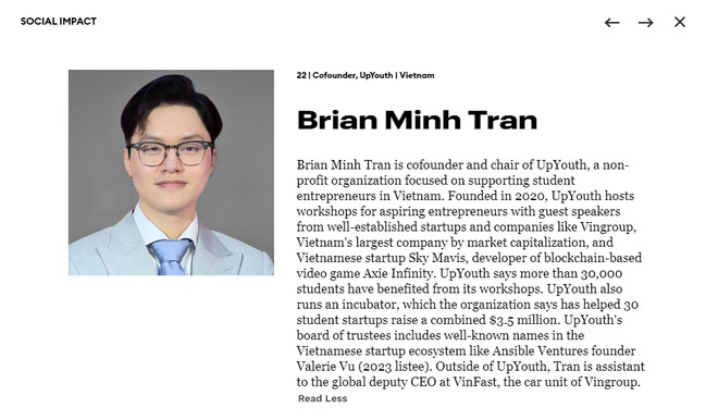 Người Việt trẻ nhất vừa lọt vào danh sách Forbes 30 Under 30 Asia: 2k2 đã là trợ lý Phó Tổng giám đốc - ảnh 1