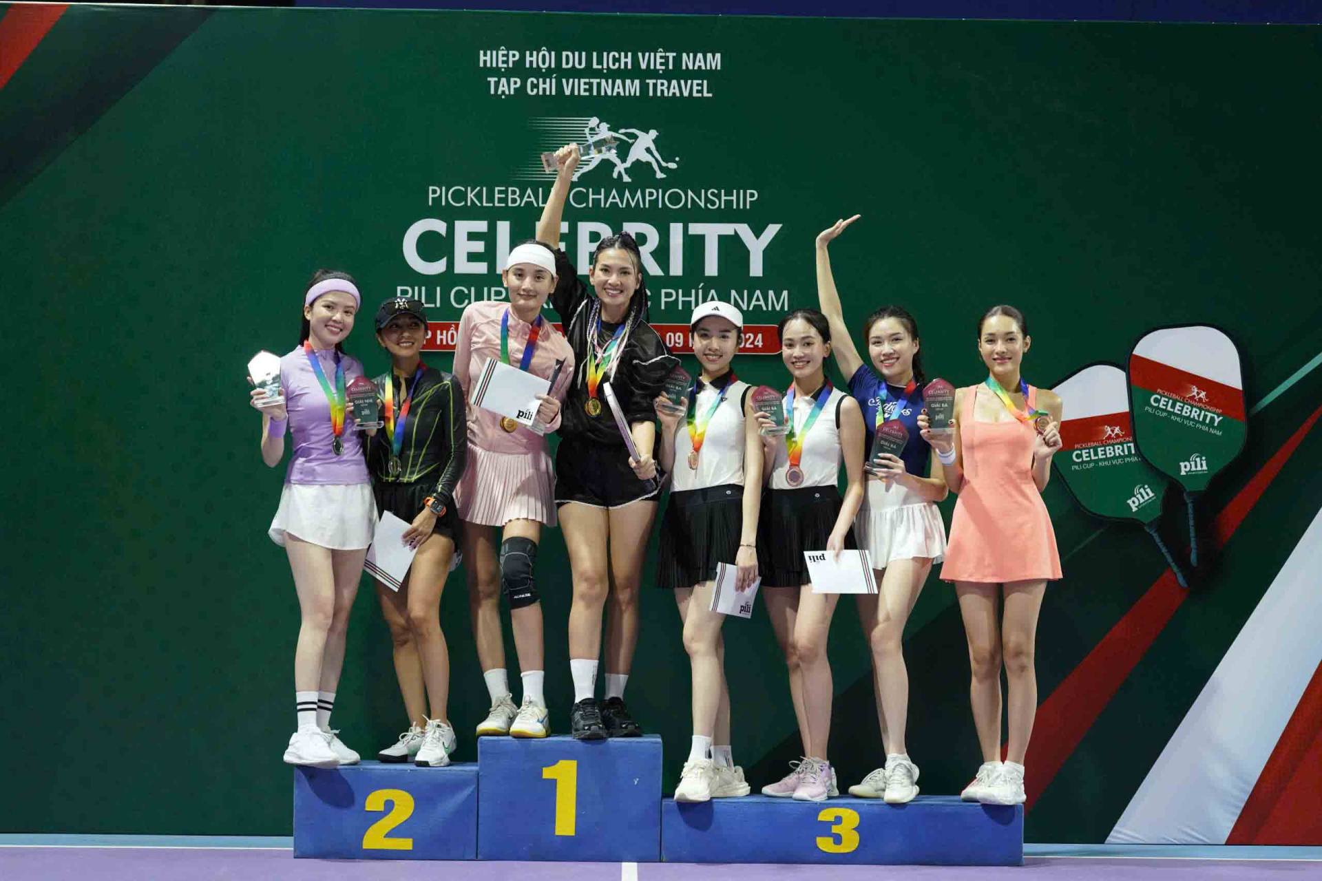 Á hậu Ánh Vương cùng trai tây 1m97 chiến thắng tại giải Celebrity Pickleball Pili Cup - ảnh 1