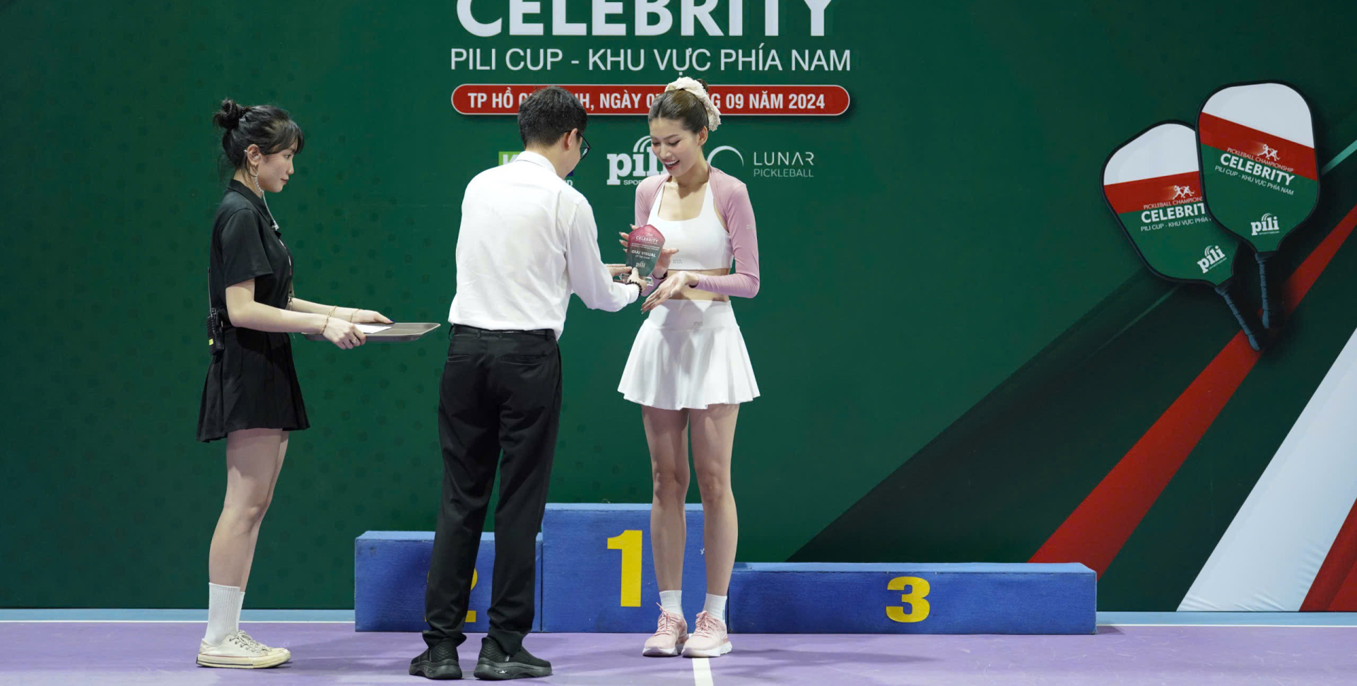 Á hậu Ánh Vương cùng trai tây 1m97 chiến thắng tại giải Celebrity Pickleball Pili Cup - ảnh 3