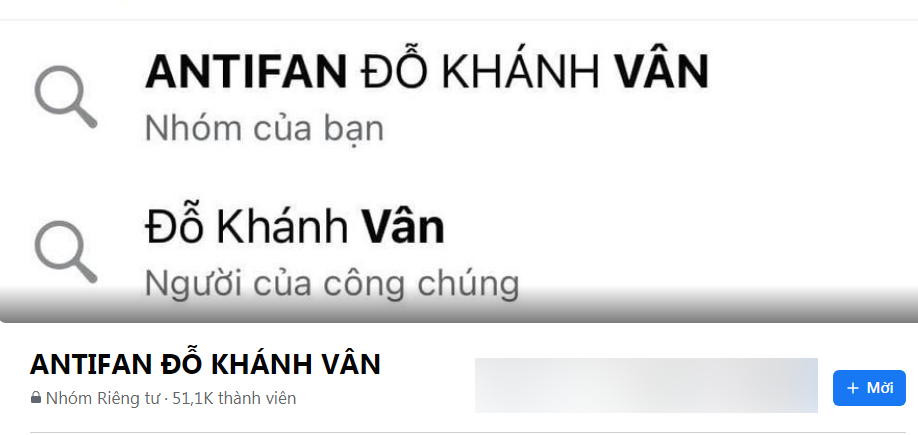 Nhóm anti fan Đỗ Khánh Vân hiện đã có hơn 51k người tham gia.