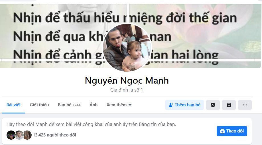 Người hùng Nguyễn Ngọc Mạnh bị mất nick Facebook, gia đình cảnh báo giả mạo