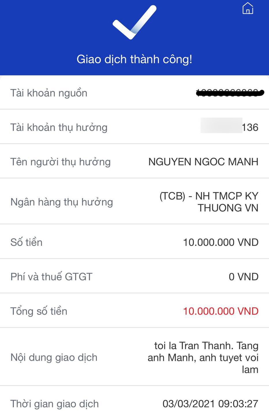 MC Trấn Thành gửi tặng 10 triệu cho anh Nguyễn Ngọc Mạnh, không quan tâm có đỡ trúng bé hay không