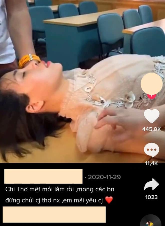 Đoạn video Thơ Nguyễn ngất xỉu thực ra được đăng từ năm 2020.