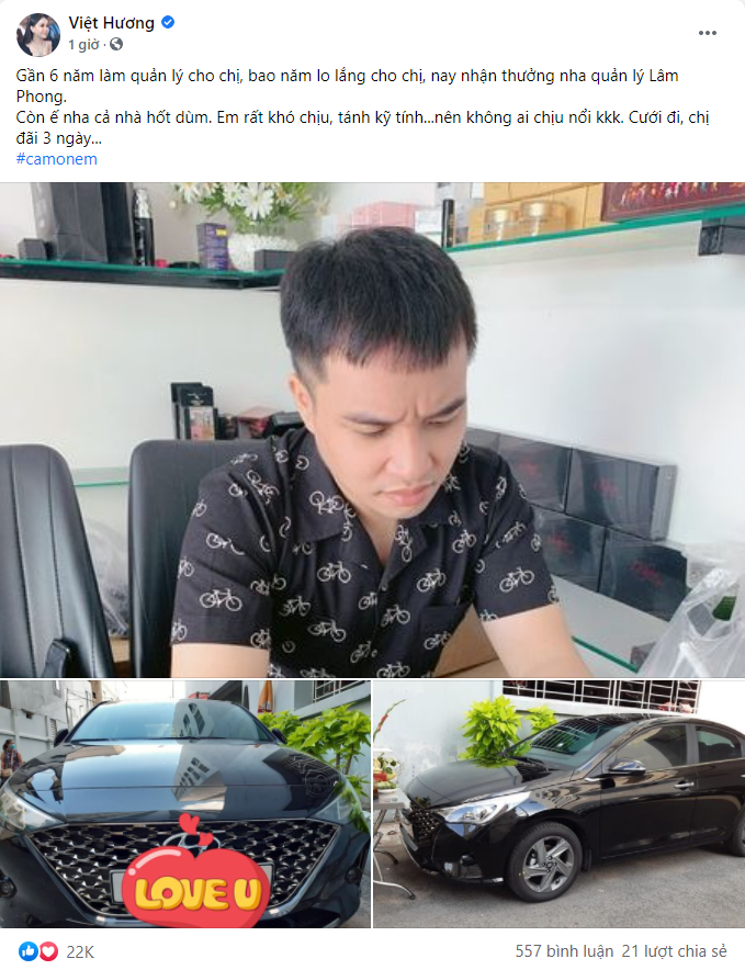 NS Việt Hương mua tặng xe tiền tỷ, hứa đãi tiệc cưới 3 ngày cho quản lý