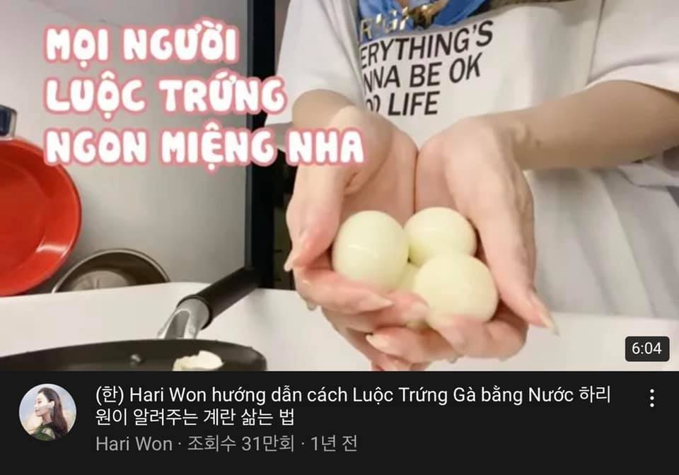 Vừa khoe luộc trứng không được nhưng 1 năm trước lại hướng dẫn khá thuần thục, Hari Won nói gì?