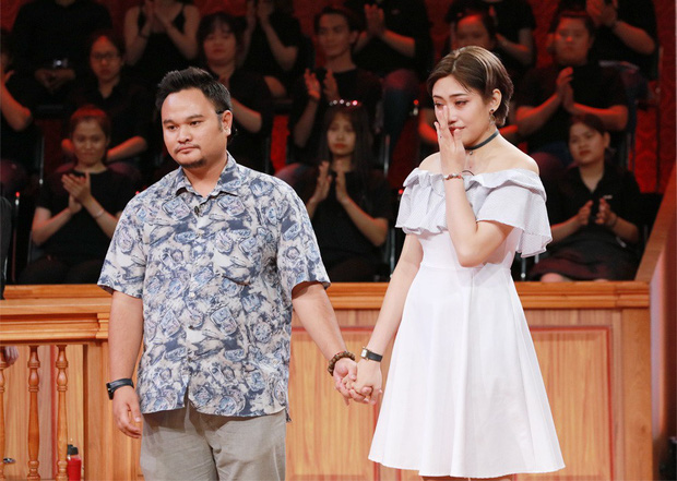 Lương Minh Trang bật khóc khi cùng Vinh Râu xuất hiện trong chương trình 'Phiên toà tình yêu'