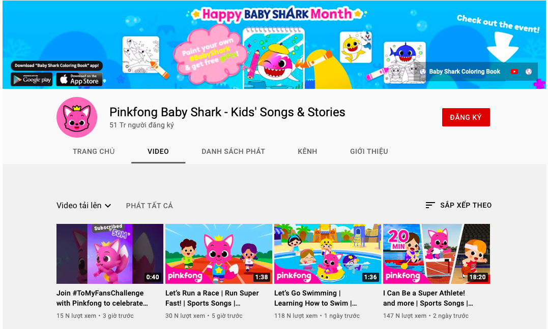 MV Baby Shark cán mốc 9 tỷ view, trở thành 1 trong 4 kênh Youtube đạt nút Ruby của Hàn Quốc