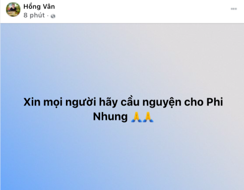 NSND Hồng Vân xin mọi người cầu nguyện cho Phi Nhung