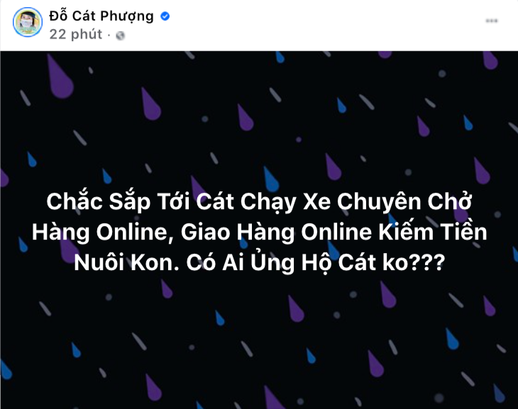 Nghệ sĩ Cát Phượng chia sẻ chuyện đi giao hàng online để kiếm tiền nuôi con