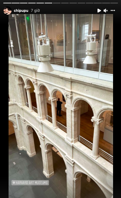 Hình ảnh bên trong Bảo tàng nghệ thuật của trường Đại học Harvard được Chi Pu chia sẻ