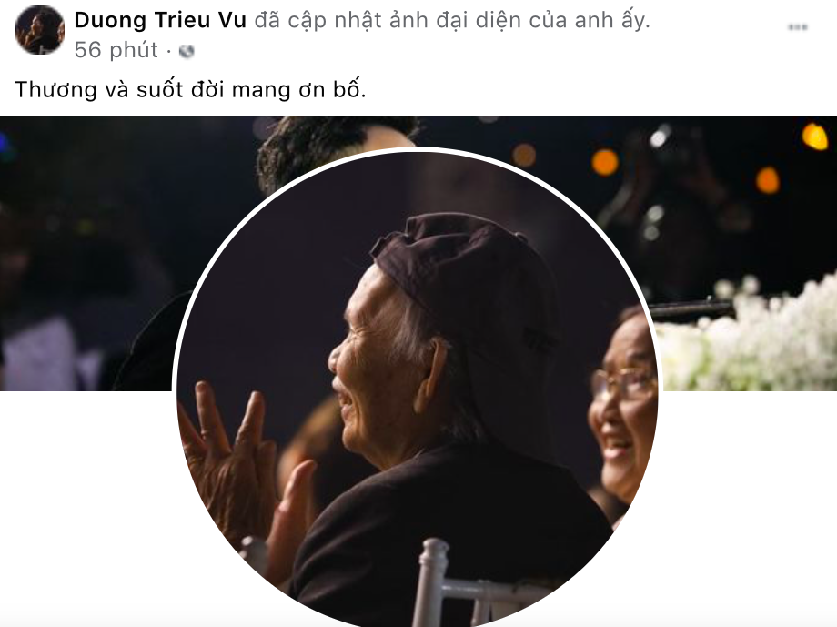 Dương Triệu Vũ chia sẻ tin buồn khi bố ruột qua đời
