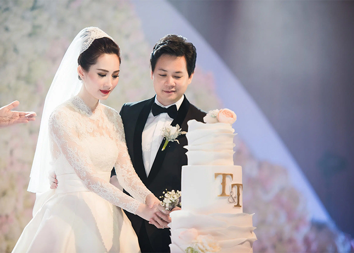 Đám cưới của Hoa hậu Đặng Thảo Thảo và doanh nhân Trung Tín vào năm 2017
