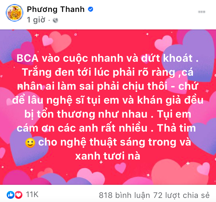 Sao Việt đầu tiên cảm ơn Bộ Công an vì đã vào cuộc nhanh để điều tra ồn ào nghệ sĩ làm từ thiện