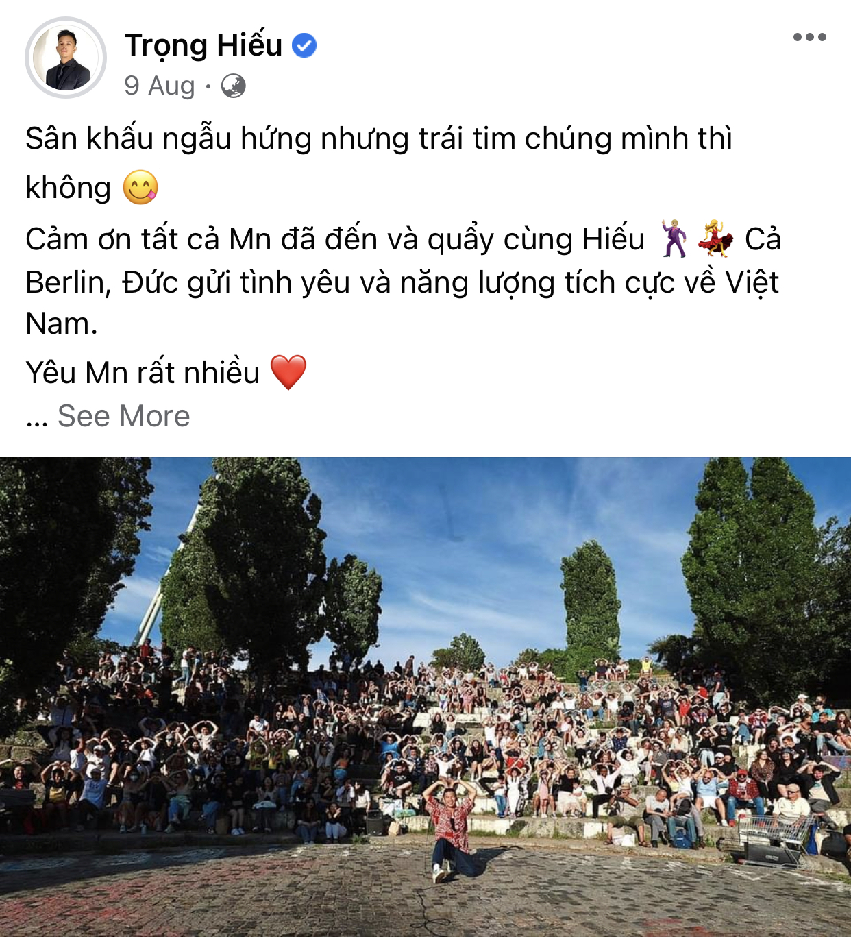 'Vì chúng ta yêu - Sống là hy vọng': Tình cảm đẹp đẽ của ca sĩ Trọng Hiếu gửi khán giả Việt từ khoảng cách 10.000km - ảnh 2