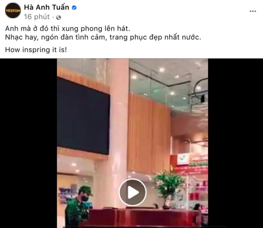 Ca sĩ Hà Anh Tuấn thích thú trước video anh bộ đội đàn cover lại ca khúc của mình