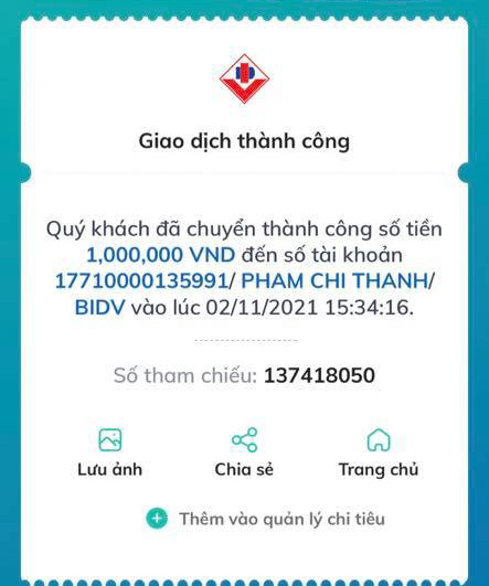 MC Thảo Vân - 1 triệu đồng