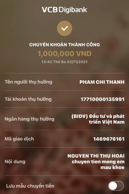 Hoa hậu Thu Hoài - 1 triệu đồng