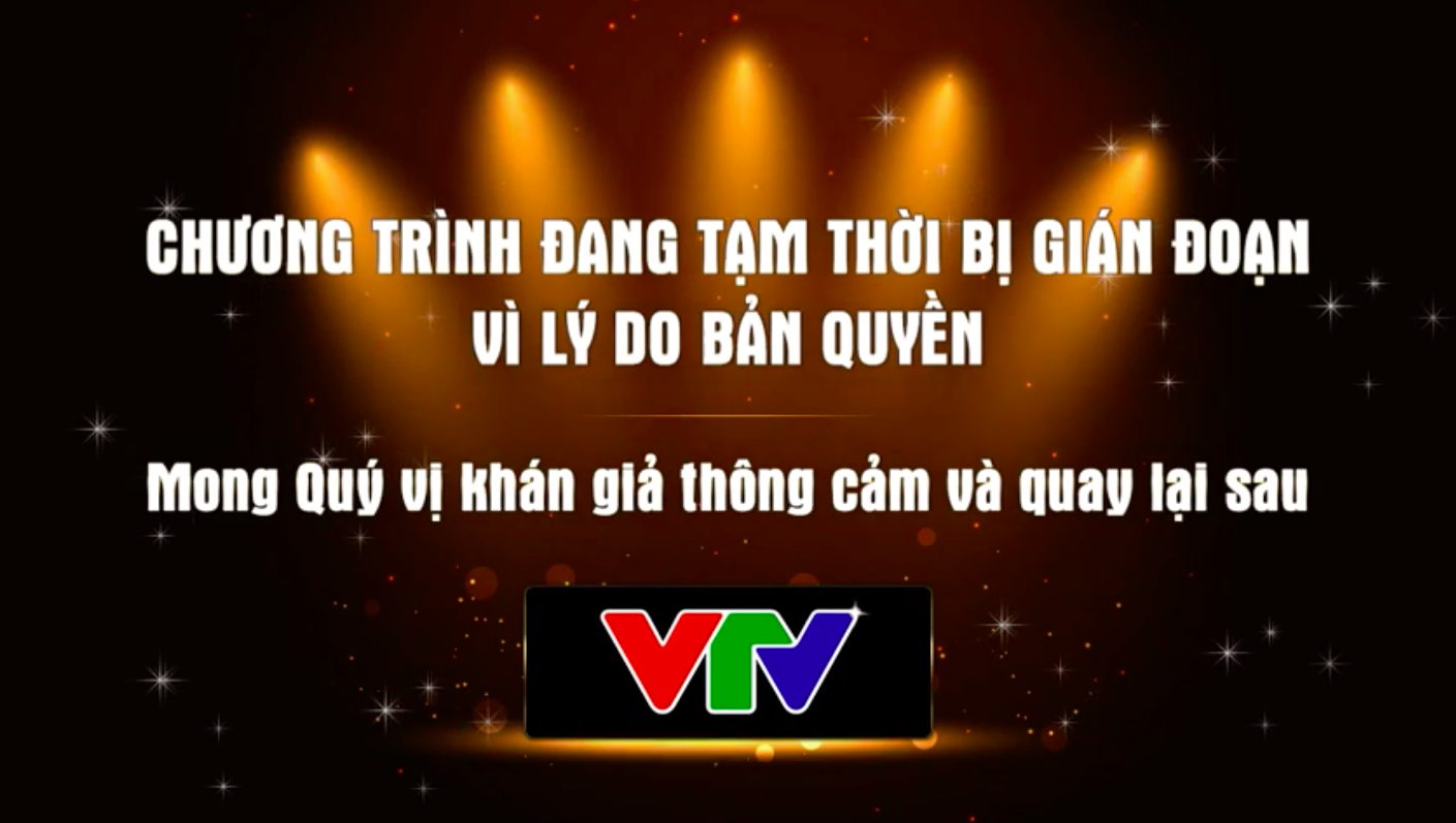 Đài truyền hình Việt Nam cũng thông báo việc phát sóng trận đấu bị gián đoạn do bản quyền