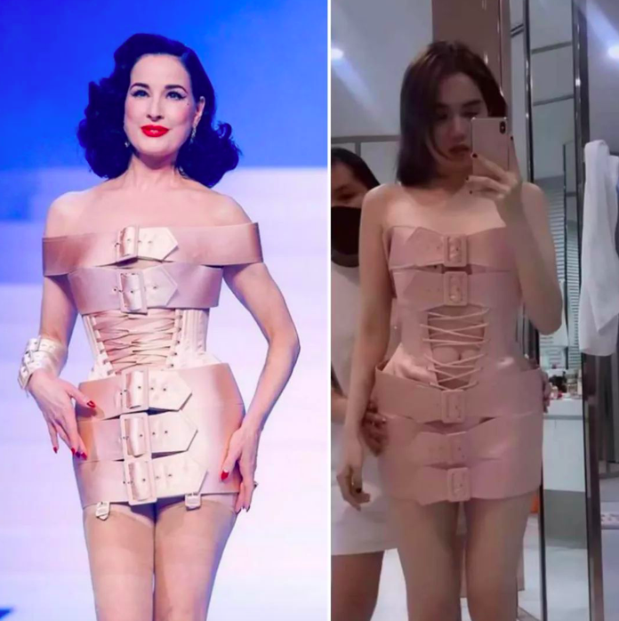 Ngọc Trinh bị tố diện váy 'nhái' thương hiệu nổi tiếng thế giới