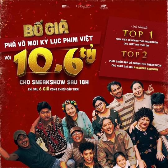 Bố già vượt mốc 200 tỷ, trở thành phim Việt có doanh thu cao nhất mọi thời đại