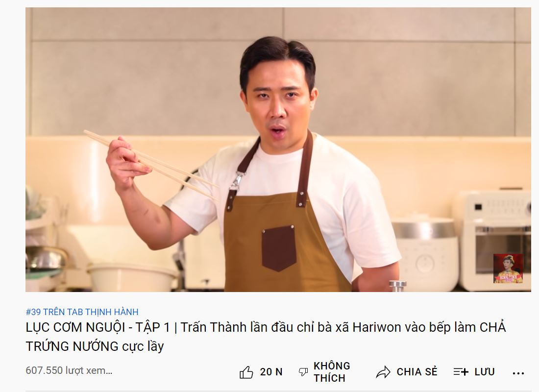 Trấn Thành mở show bếp núc cùng bà xã Hari Won, tập đầu tiên lên sóng đã lọt top trending - ảnh 1