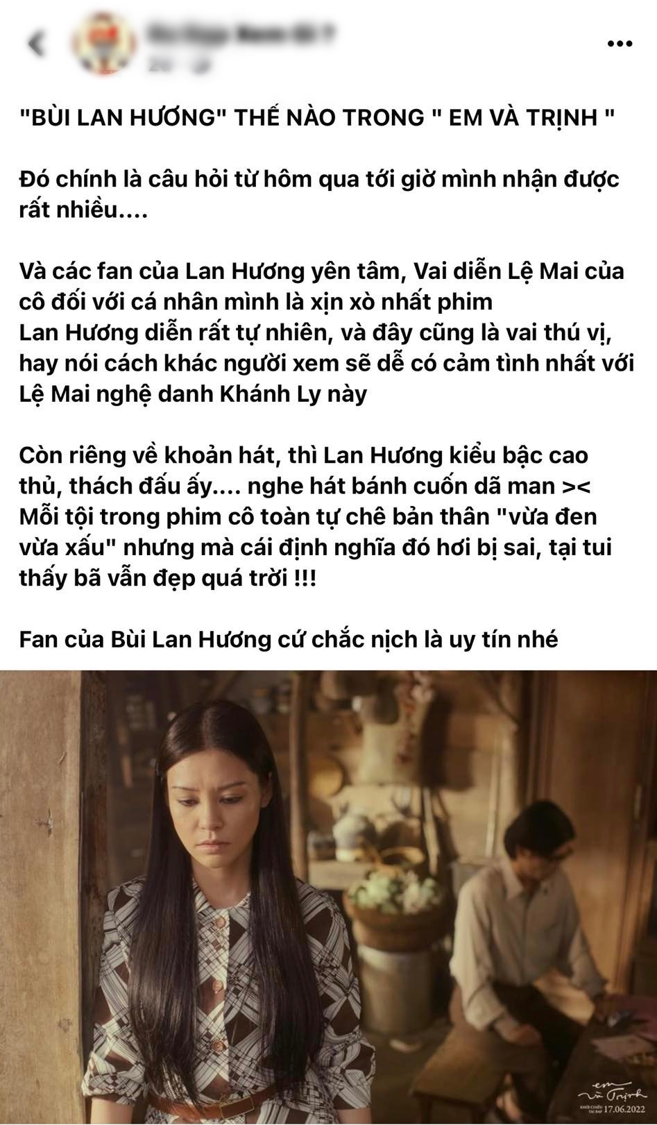Bùi Lan Hương nhận 'cơn mưa' lời khen diễn xuất sau 2 buổi công chiếu Em và Trịnh & Trịnh Công Sơn - ảnh 8