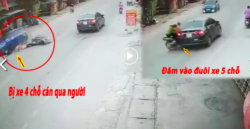 Nghệ An: Xe ô tô 5 chỗ dừng đột ngột khiến 2 cô gái đâm vào đuôi rồi ngã ra đường, bị xe ngược chiều cán qua - ảnh 1