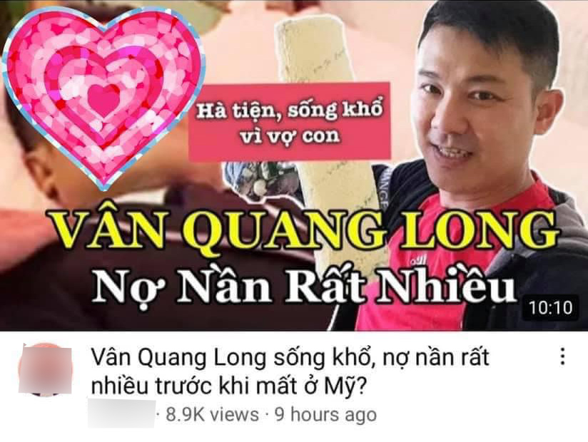 Nhiều clip chia sẻ về cuộc sống của Vân Quang Long ở Mỹ có lượt tương tác cao trên Youtube.
