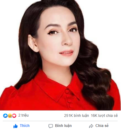Bài viết của Trấn Thành về Phi Nhung đã đạt hơn 2 triệu lượt like.