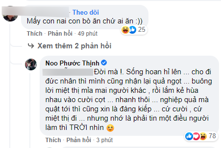 Bị anti-fan mỉa mai giới tính, Noo Phước Thịnh đáp trả: Nghiệp quật đáng kiếp, cứ cười, cứ miệt thị đi