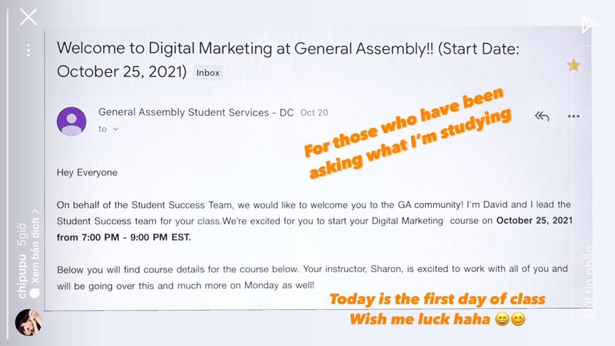 Chi Pu tiết lộ ngành theo học tại Mỹ, không phải âm nhạc Cô nàng sẽ học ngành Digital Marketing tại đây.