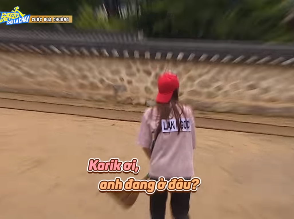 Lan Ngọc liên tục tìm Karik trong tập 7 'Running Man Việt Nam'.