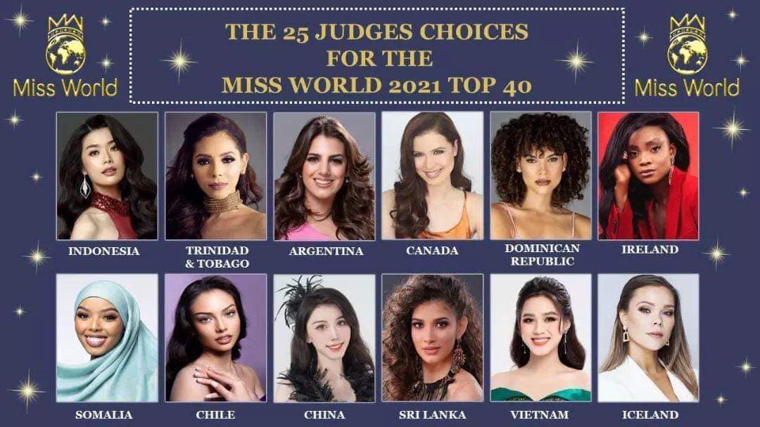 Đỗ Thị Hà lọt Top 40 Miss World, nằm trong danh sách người đẹp được quay lại đêm chung kết tại Puerto Rico Ban tổ chức 'Miss World 2021' thông báo Top 40 người đẹp lọt vào đêm Chung kết.