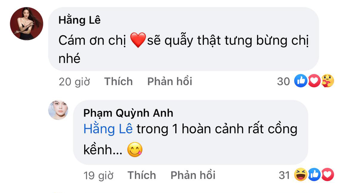 Phạm Quỳnh Anh xác nhận mang thai dưới bài đăng chia sẻ thiệp cưới của Minh Hằng?