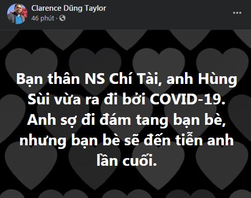 Giới nghệ sĩ Việt thương tiếc bạn thân của cố nghệ sĩ Chí Tài vừa qua đời vì Covid-19 - ảnh 2