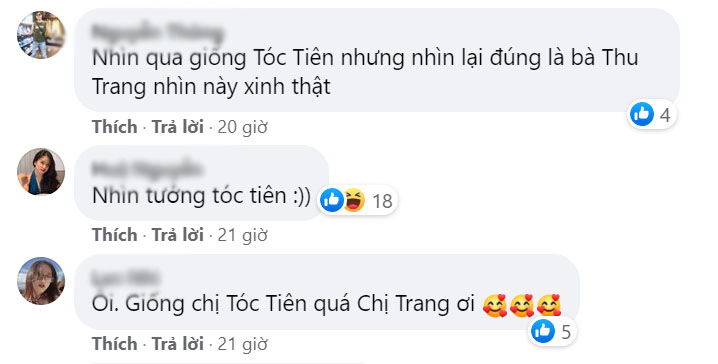 Cộng đồng mạng thích thú trước sự giống nhau giữa Thu Trang - Tóc Tiên